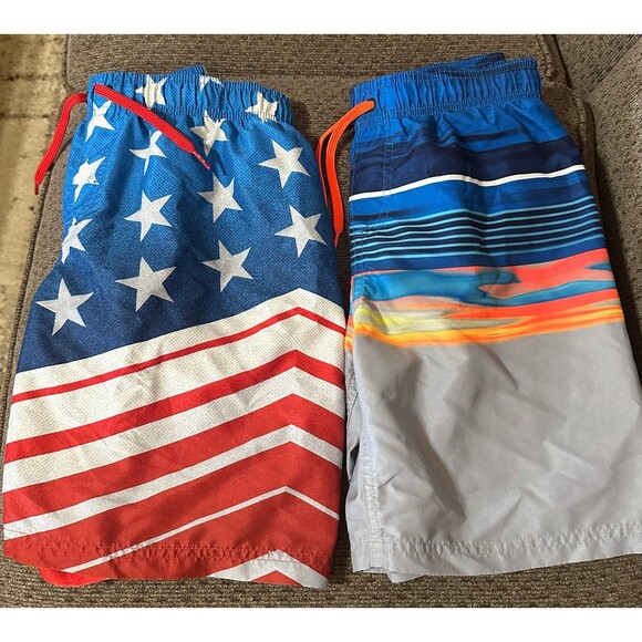 2 pair Boys Under Armour Swim Trunks 14/16